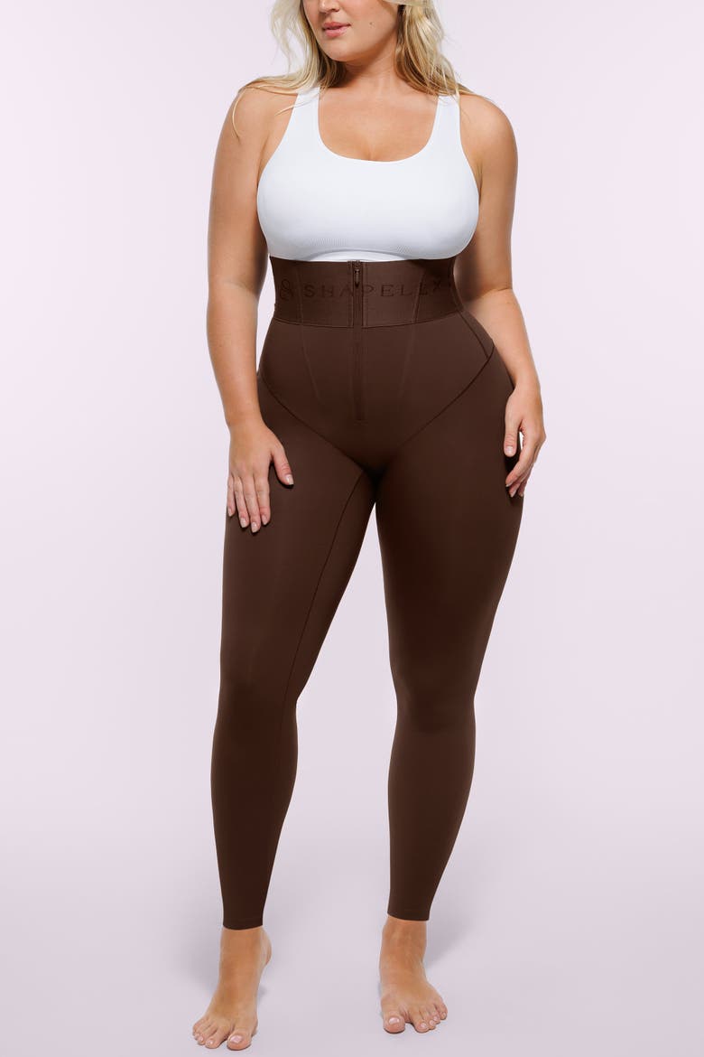 Bare Essentials AirSlim High-Waisted Full-Length Shaping Leggings, Alternate, color, Brown