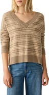 Faherty Highland Fair Isle Merino Wool Blend Sweater