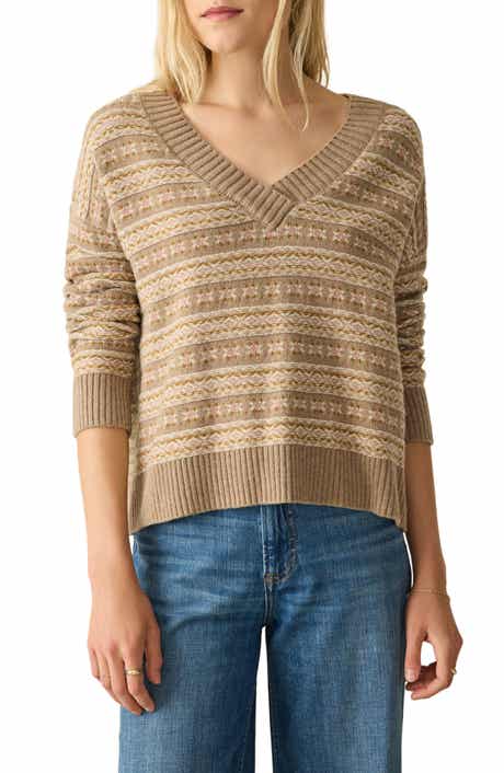 Faherty Highland Fair Isle Merino Wool Blend Sweater