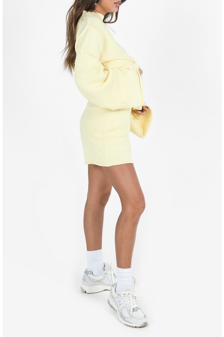 Cheyenne Ottoman Stitch Sweater & Shorts Set, Alternate, color, YELLOW
