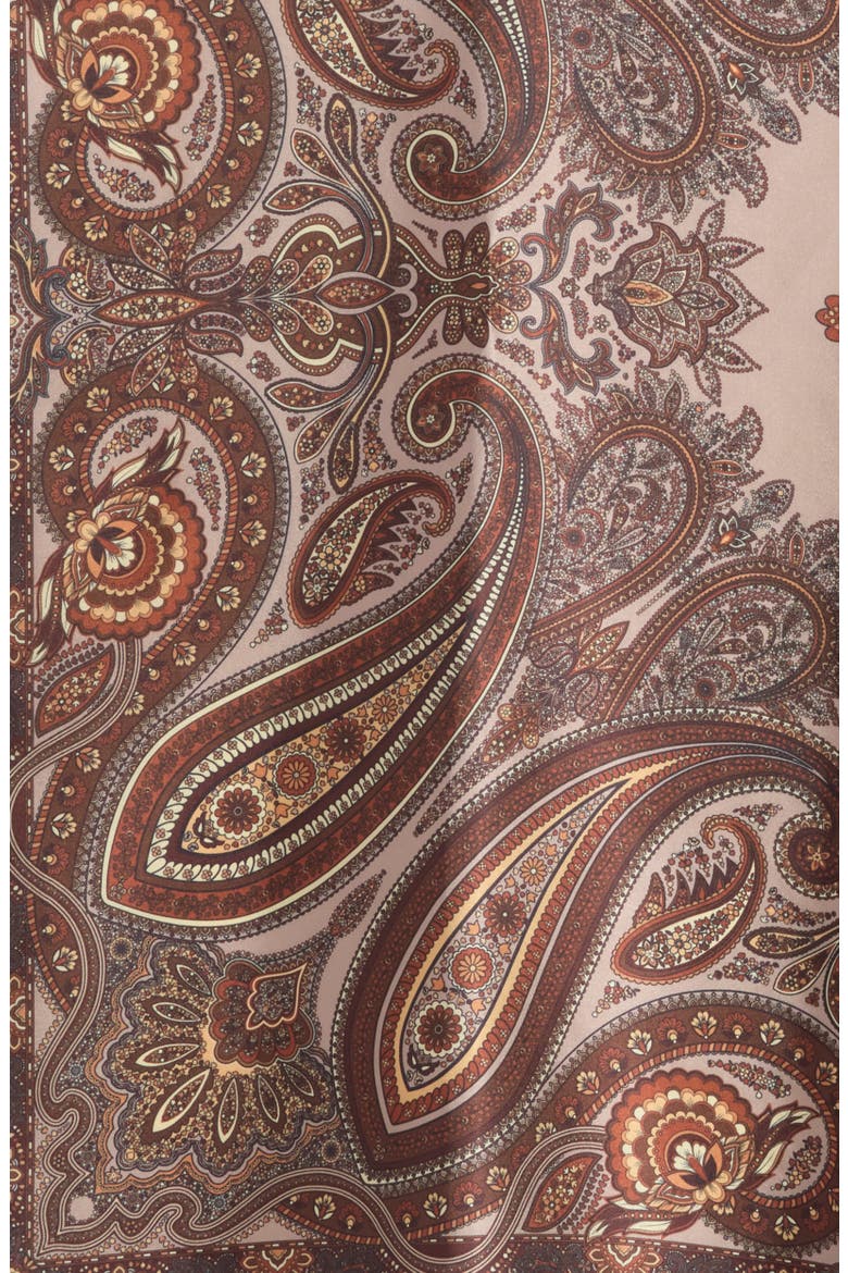 Paisley Square Scarf, Alternate, color, CHOCOLATE