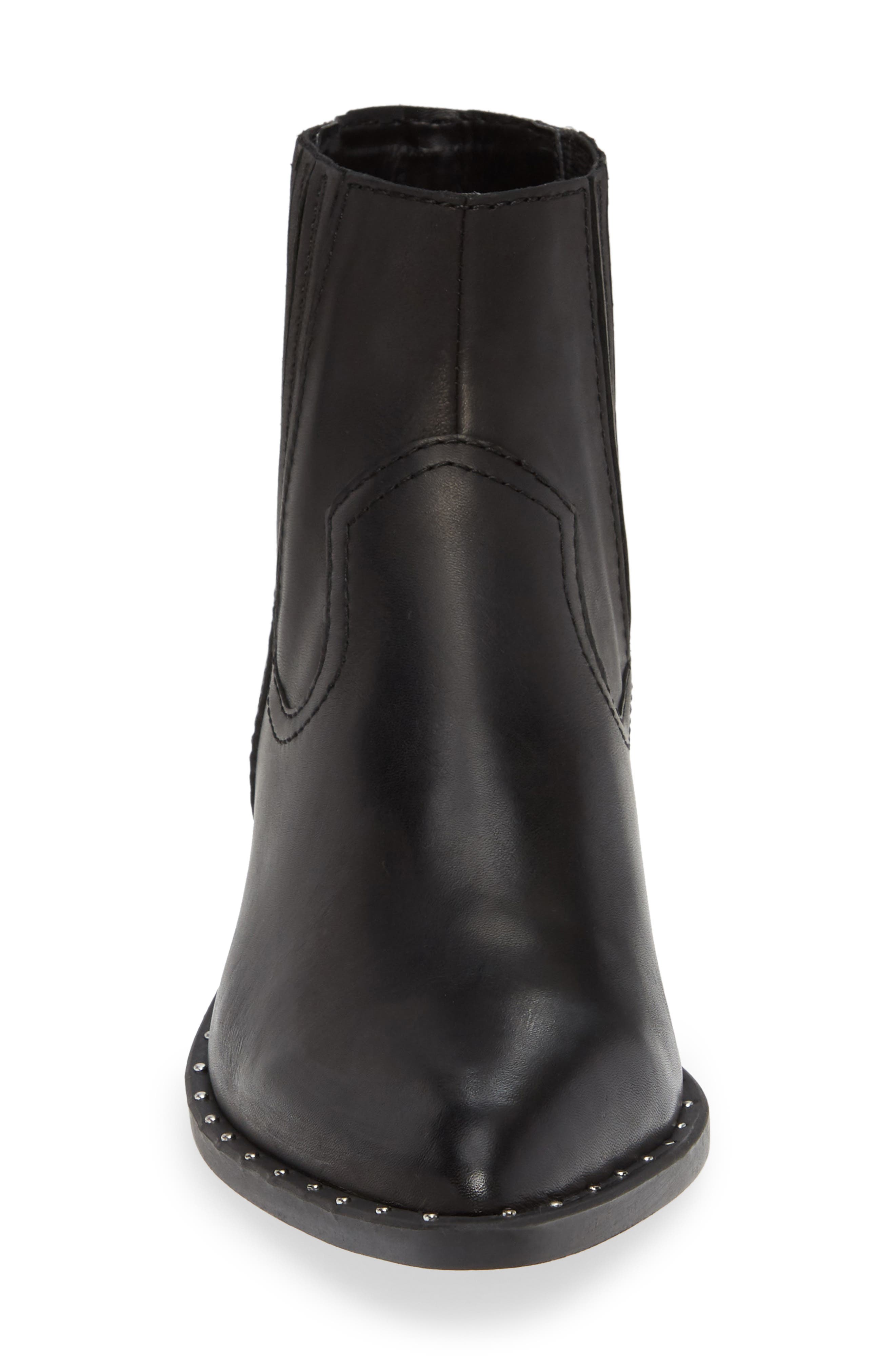 Juke Bootie, Alternate, color, BLACK LEATHER