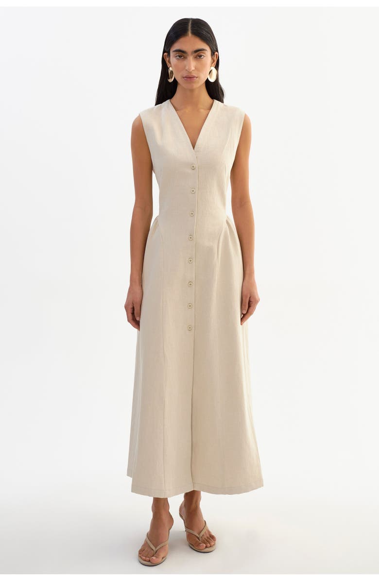 LAMARQUE Tamika | Linen Twill Dress, Main, color, Natural