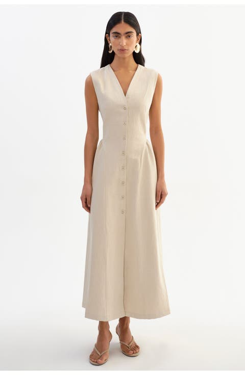 Tamika | Linen Twill Dress