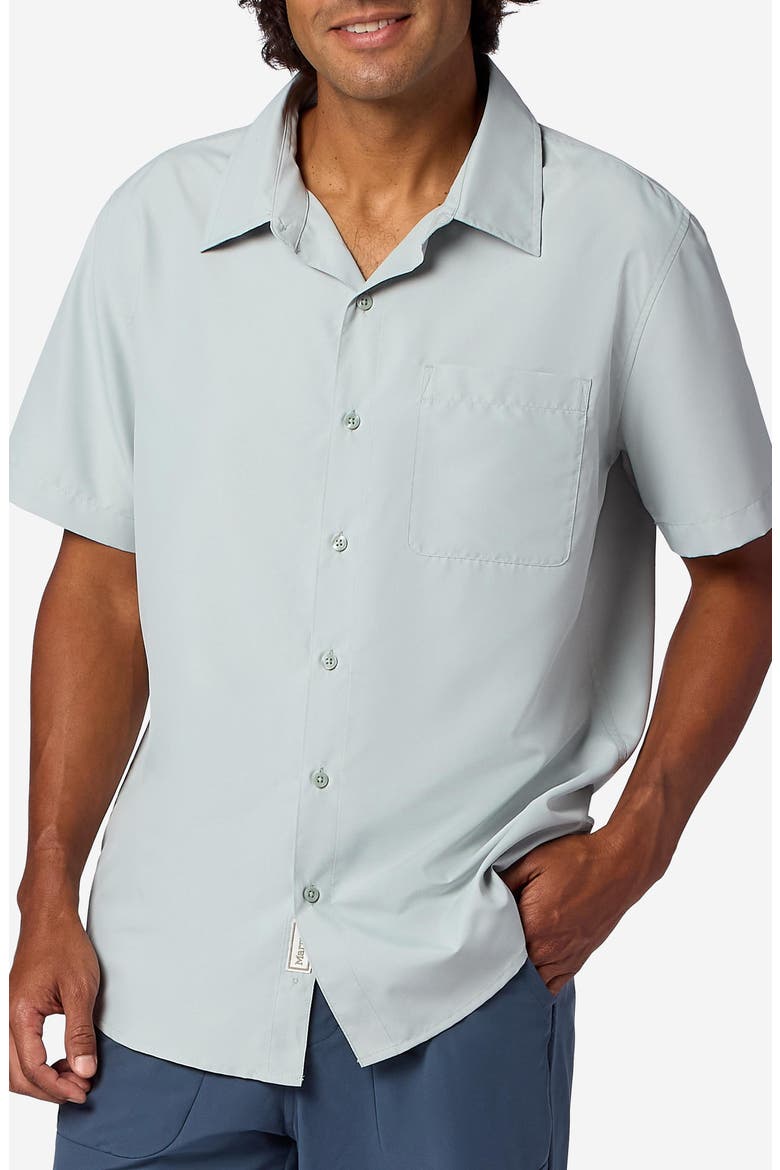 AirExchange UPF Short Sleeve Button-Up Shirt, Main, color, BOULDER CRACK
