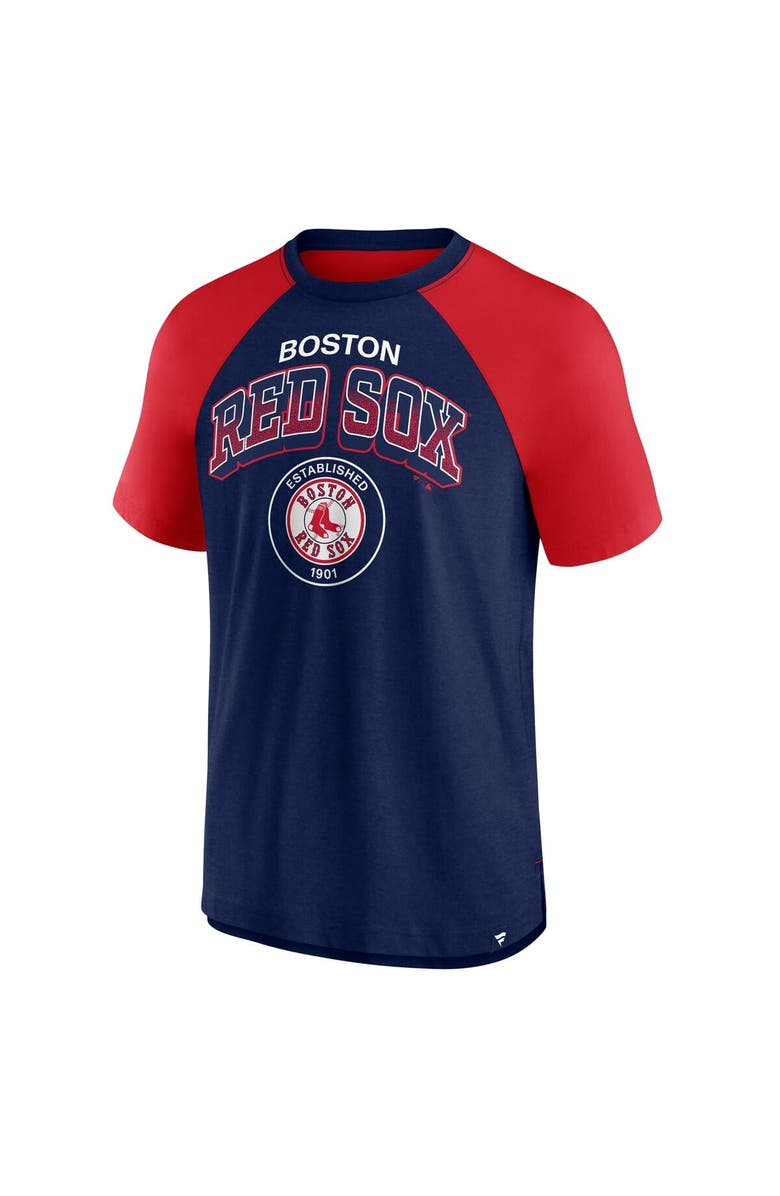 FANATICS Men's Fanatics Navy/Red Boston Red Sox Fundamentals Walk Off Raglan T-Shirt, Alternate, color, Navy