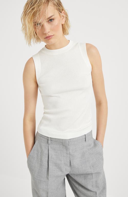 BRUNELLO CUCINELLI BRUNELLO CUCINELLI RIBBED JERSEY TOP
