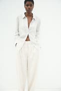 H&M Linen-blend Barrel Trousers