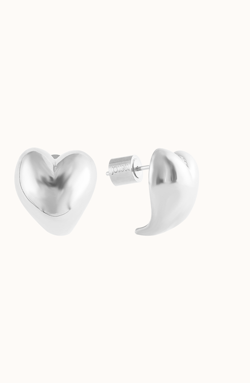 Joiana Jewelry Bubble Hearts Earrings In Metallic
