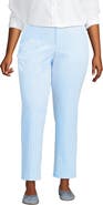 Lands' End Mid Rise Classic Straight Leg Chino Ankle Pants