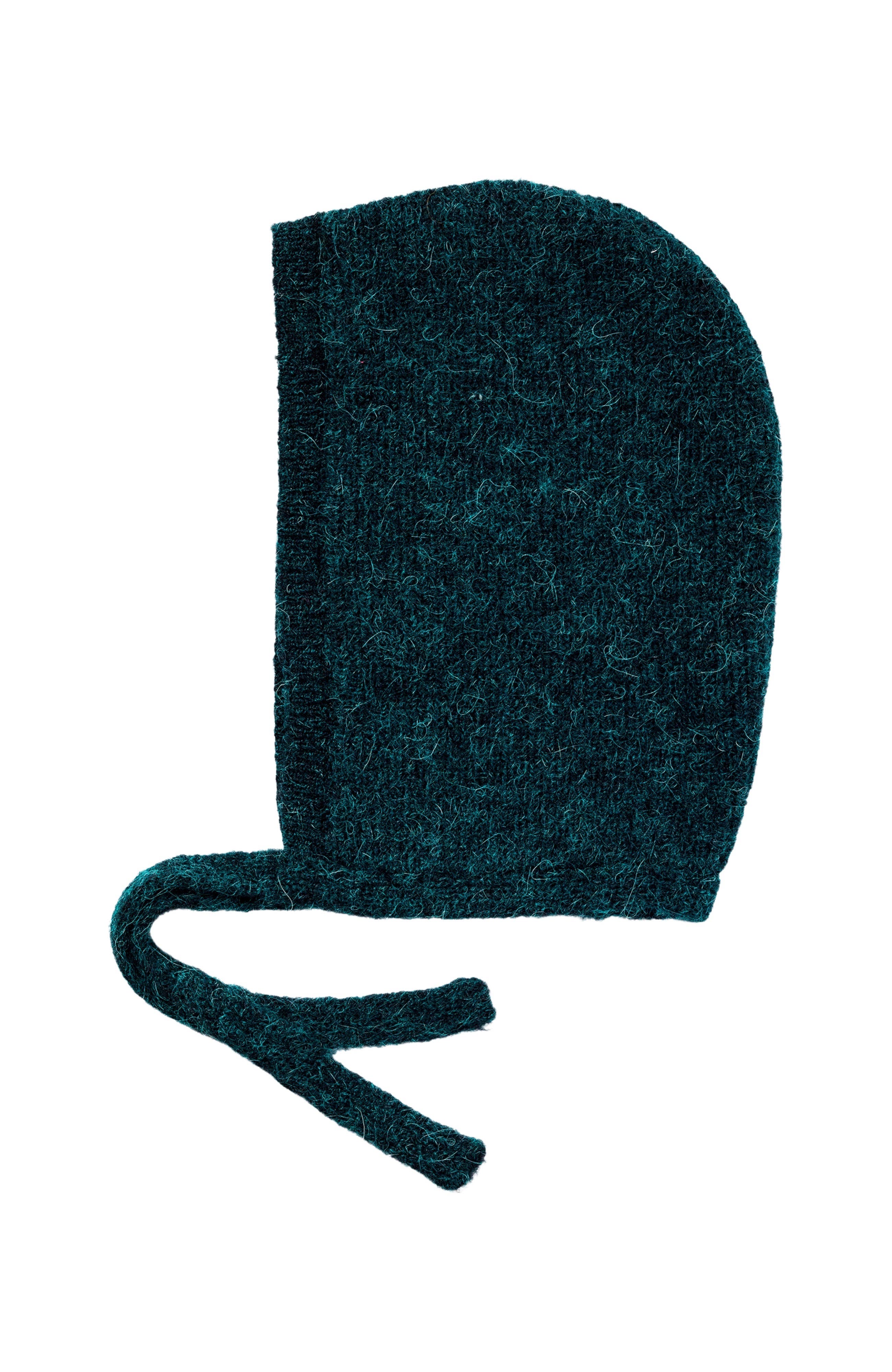 HYER GOODS Upcycled Alpaca Wool Tie Balabonnet in Emerald 