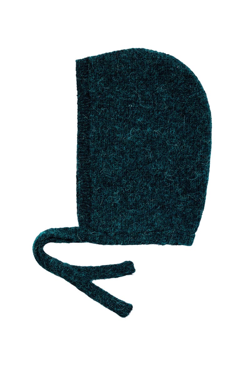 Upcycled Alpaca Wool Tie Balabonnet, Main, color, Emerald