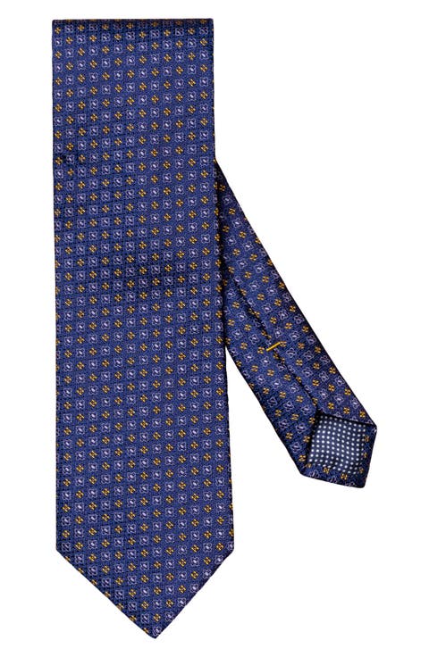 Neat Floral Silk Tie