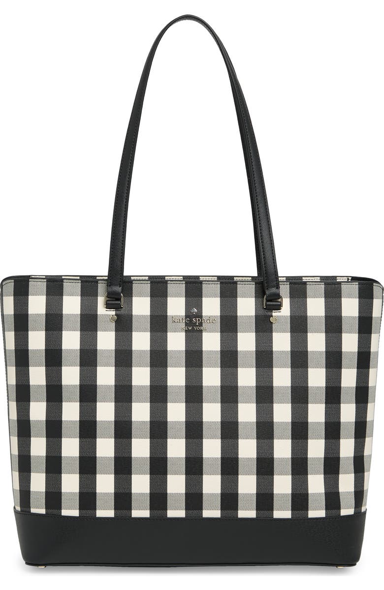 Kate Spade New York gingham perfect tote, Main, color,