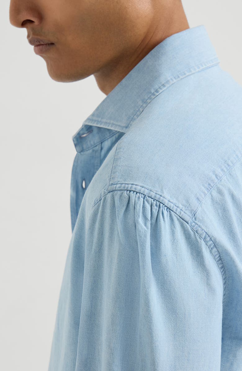 Brunello Cucinelli Chambray shirt, Alternate, color, Medium Denim