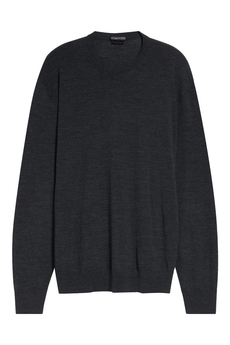 Ultrafine Merino Wool Sweater, Alternate, color, TCQ CHARCOAL GREY