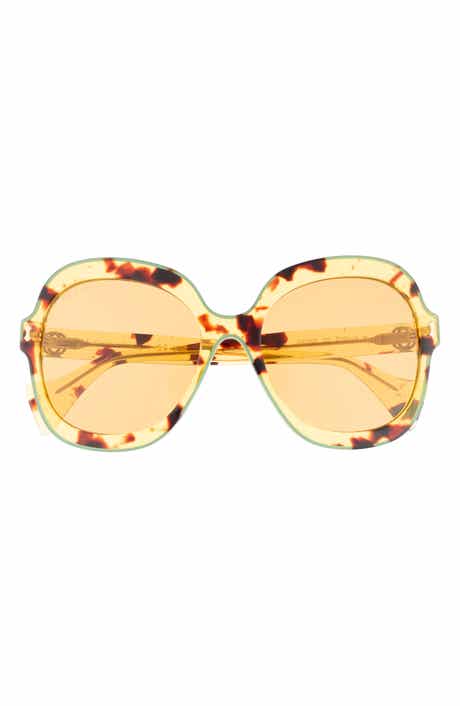 Gucci 57mm Round Sunglasses