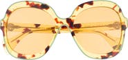 Gucci 57mm Round Sunglasses