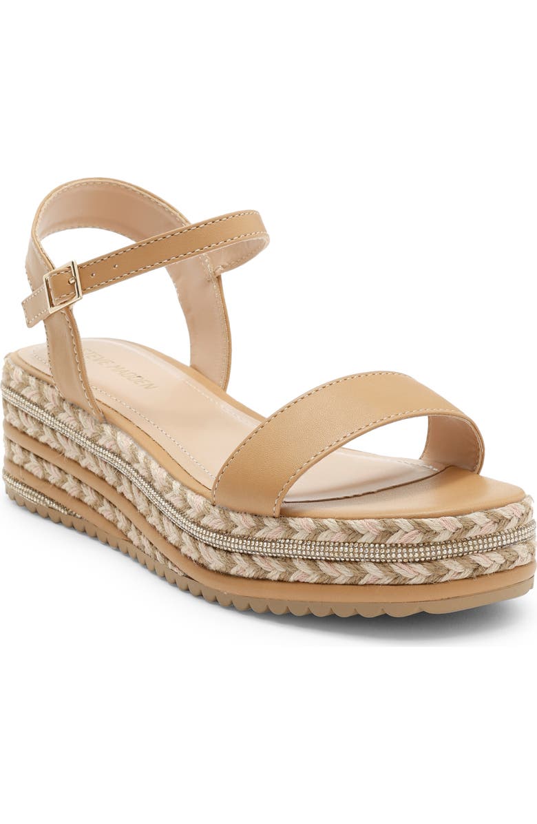 Steve Madden Kids' Berry Espadrille Wedge Sandal, Main, color, Cognac