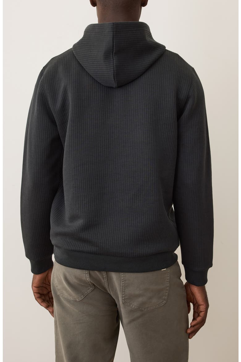 Corbet Vertical Quilted Pullover Hoodie, Alternate, color, JET BLACK