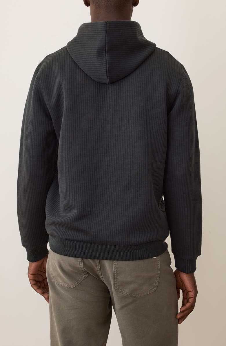 Marine Layer Corbet Vertical Quilted Pullover Hoodie, Alternate, color, Jet Black