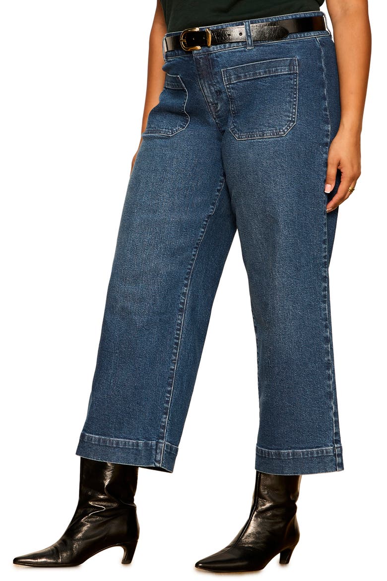 Chelsea Patch Pocket Wide Leg Jeans, Alternate, color, LAST CHANCE BLUE
