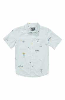 Salty Crew Kids' Session Print Button-Up Shirt