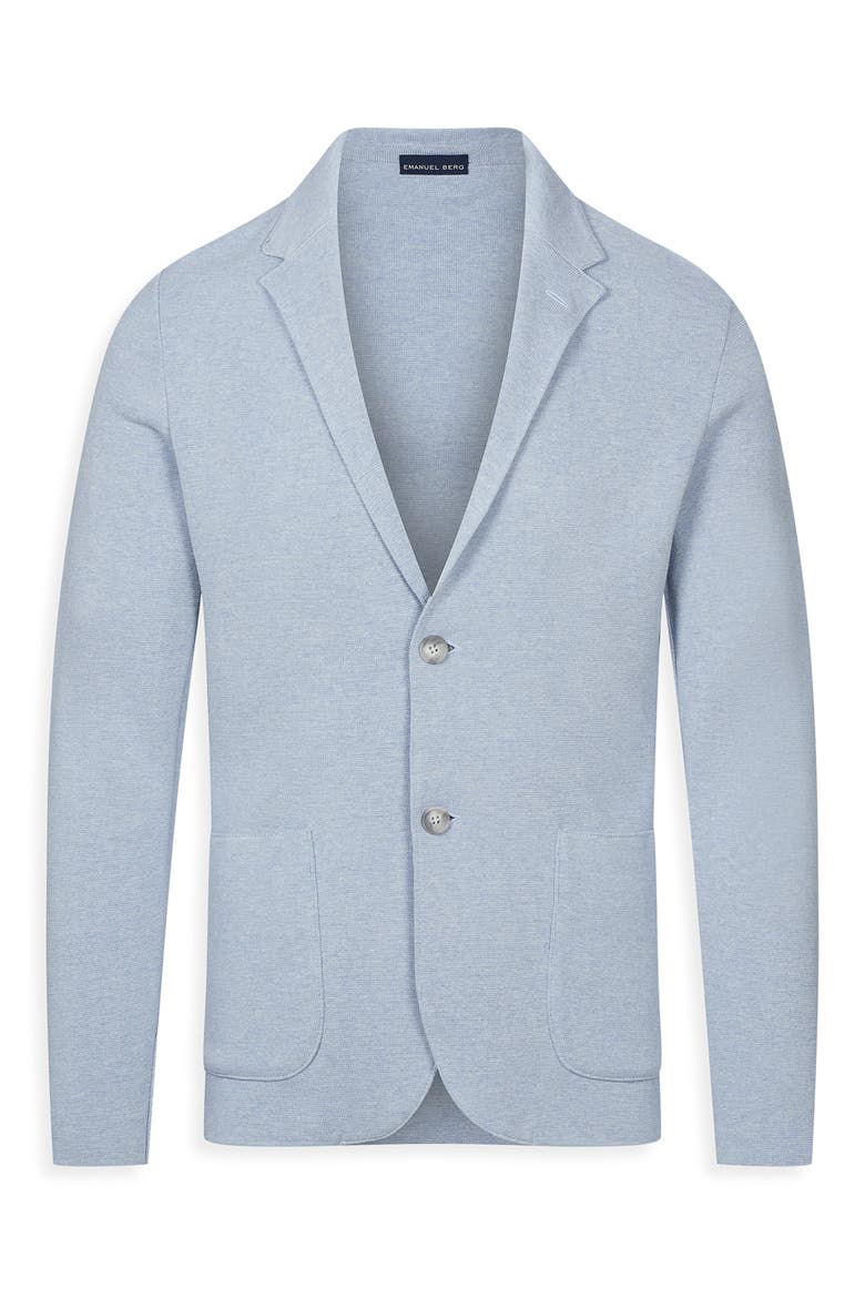 Premium Cotton Knit Sport Coat, Alternate, color, LIGHT PASTEL BLUE