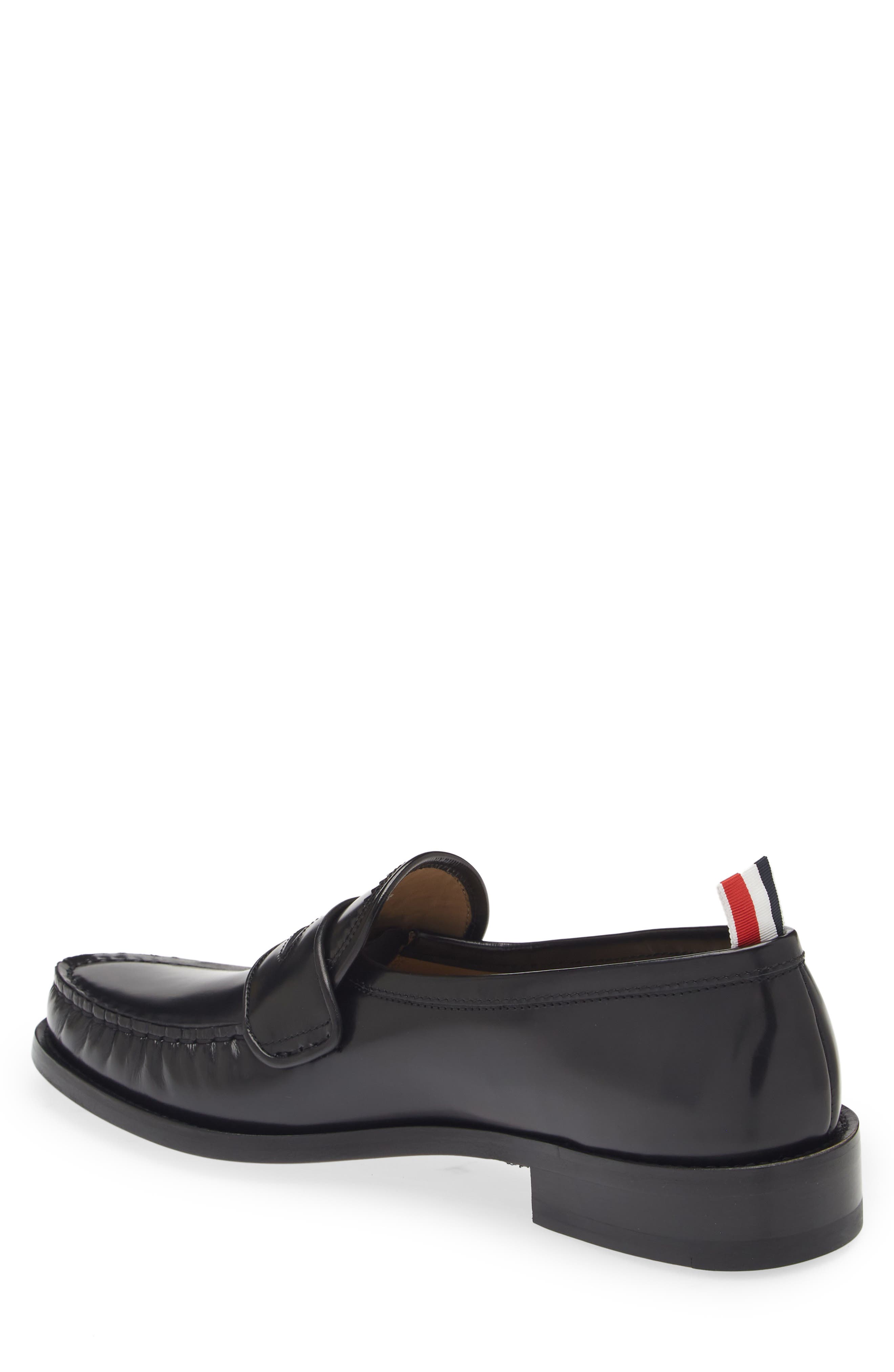 Thom Browne Varsity Penny Loafer, Alternate, color, Black