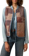 Faherty Indigo Quilted Patchwork Vest