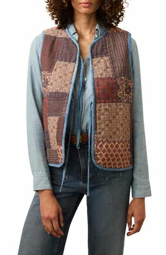 Faherty Indigo Quilted Patchwork Vest