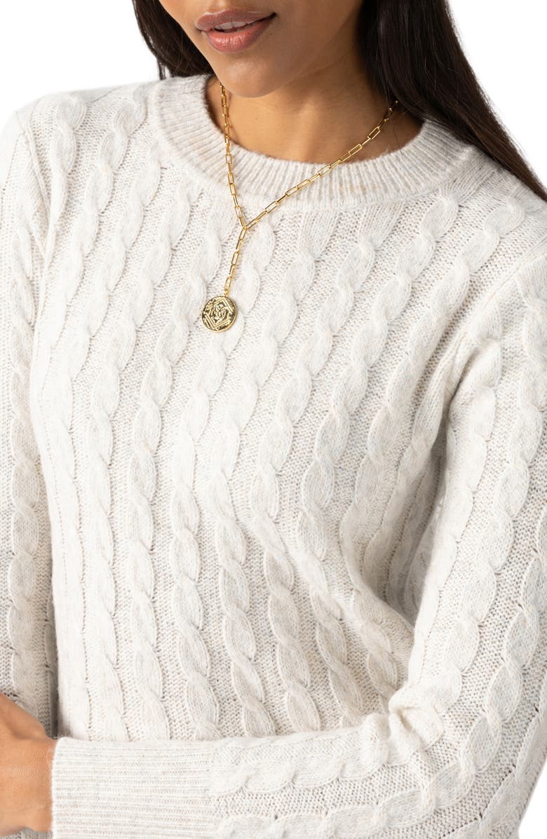 Sanctuary Cable Long Sleeve Sweater Dress, Alternate, color,