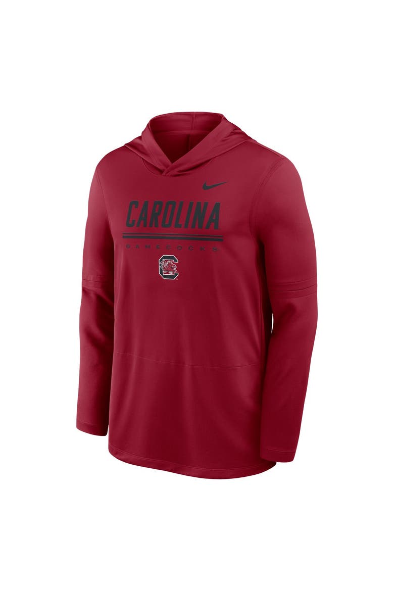 Men's Nike Garnet South Carolina Gamecocks 2026 Sideline Dri-FIT Long Sleeve Hoodie T-Shirt, Main, color, Garnet