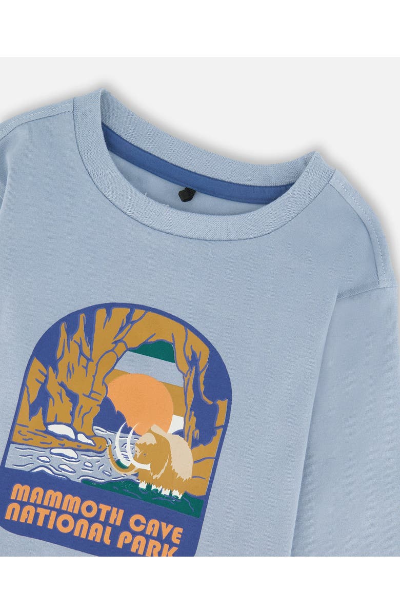 Deux par Deux Boy Organic Cotton Long Sleeve T-Shirt, Alternate, color, Light Blue