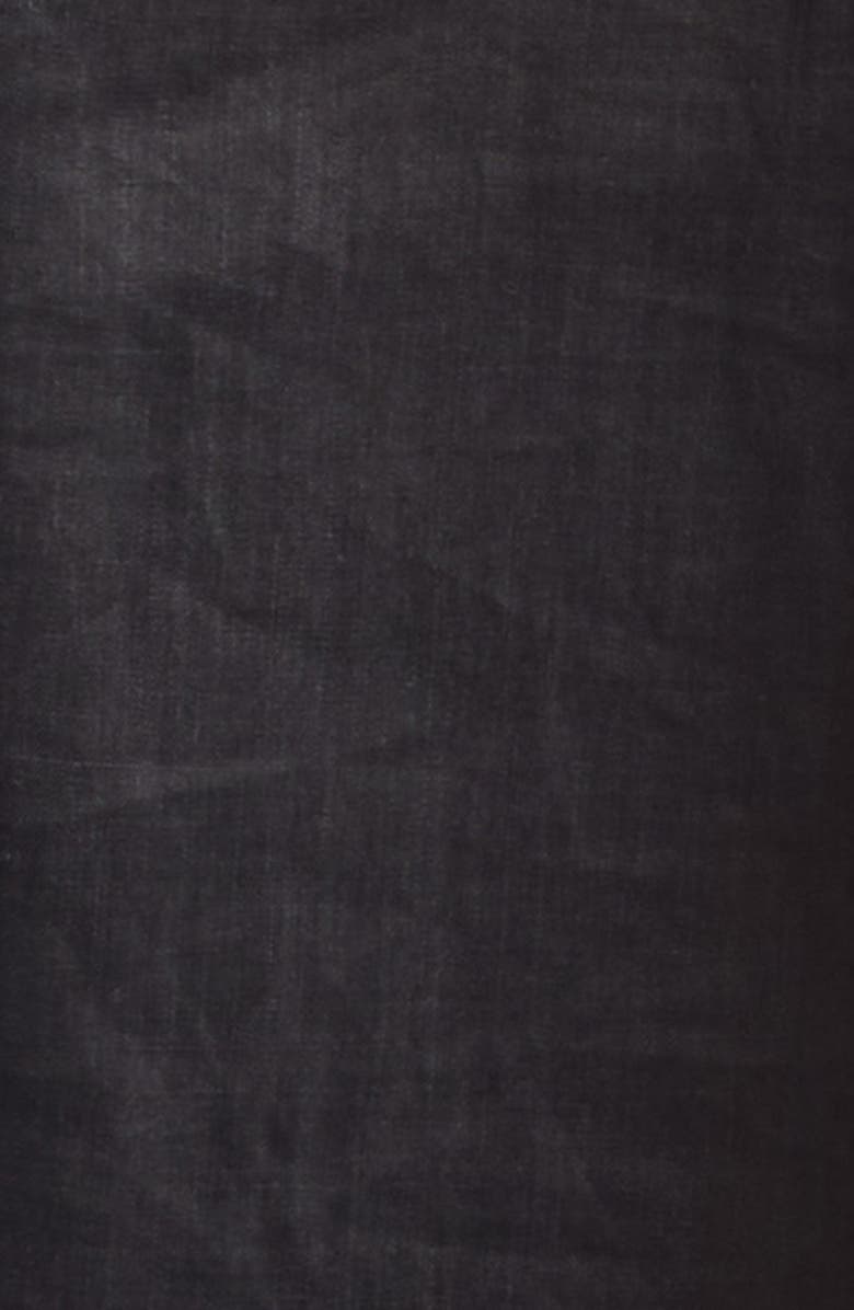 L'AGENCE Ellery Ramie Button-Up Shirt, Alternate, color, Black