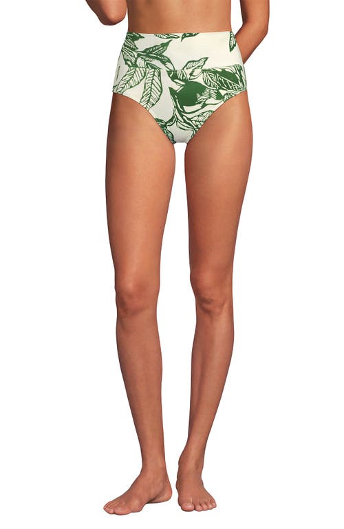LANDS' END LANDS' END CHLORINE RESISTANT PINCHLESS HIGH WAISTED BIKINI BOTTOMS