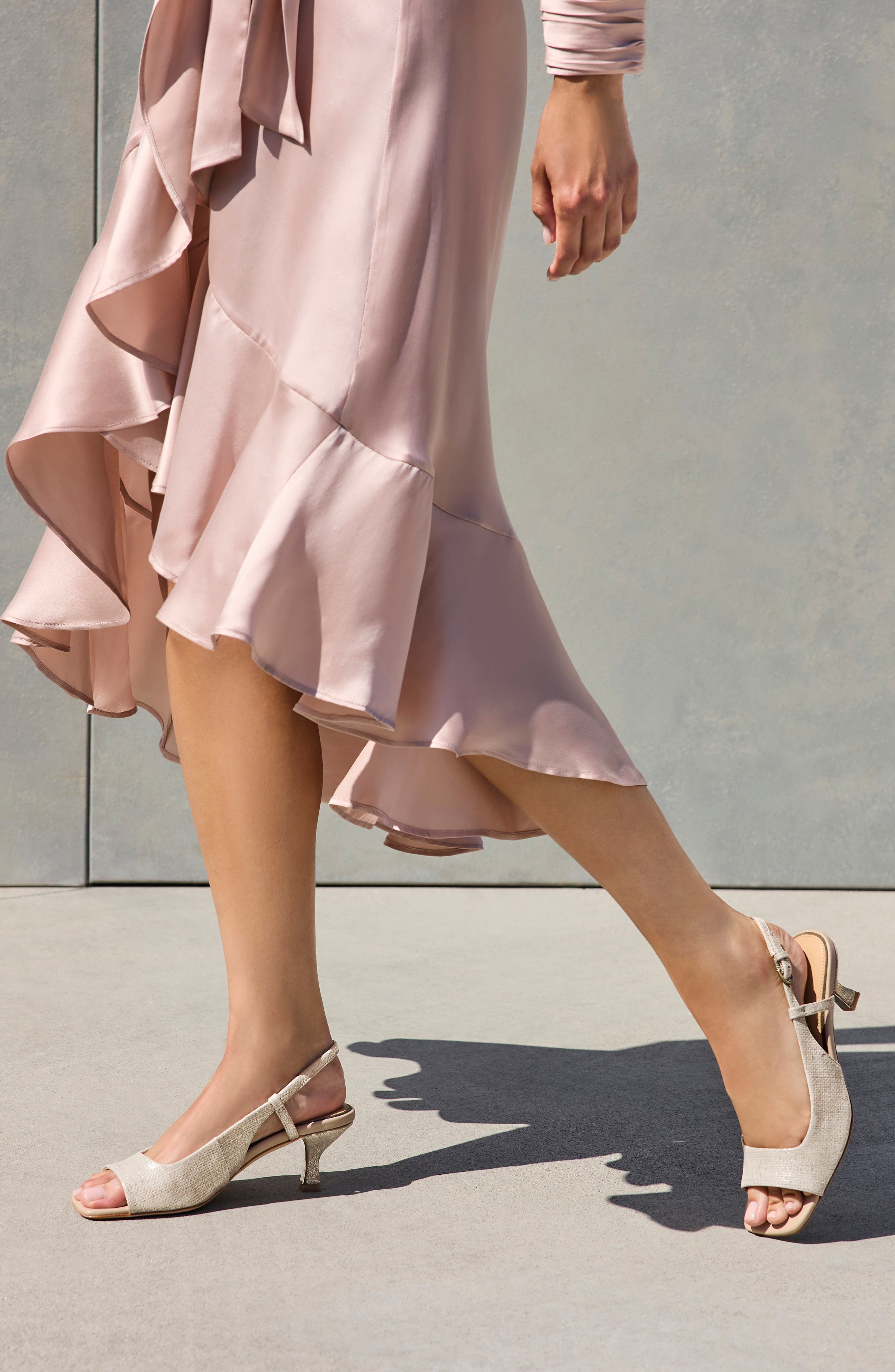 Donald Pliner Grinn Peep Toe Slingback Sandal, Alternate, color, Buff