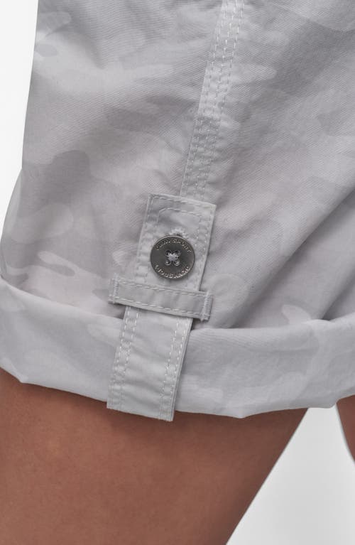 Dkny Peached Poplin Shorts In Gray