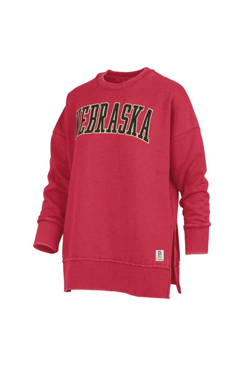 Women's Pressbox Scarlet Nebraska Huskers Stone Gala Oversized T-Shirt, Main, color, Scarlet