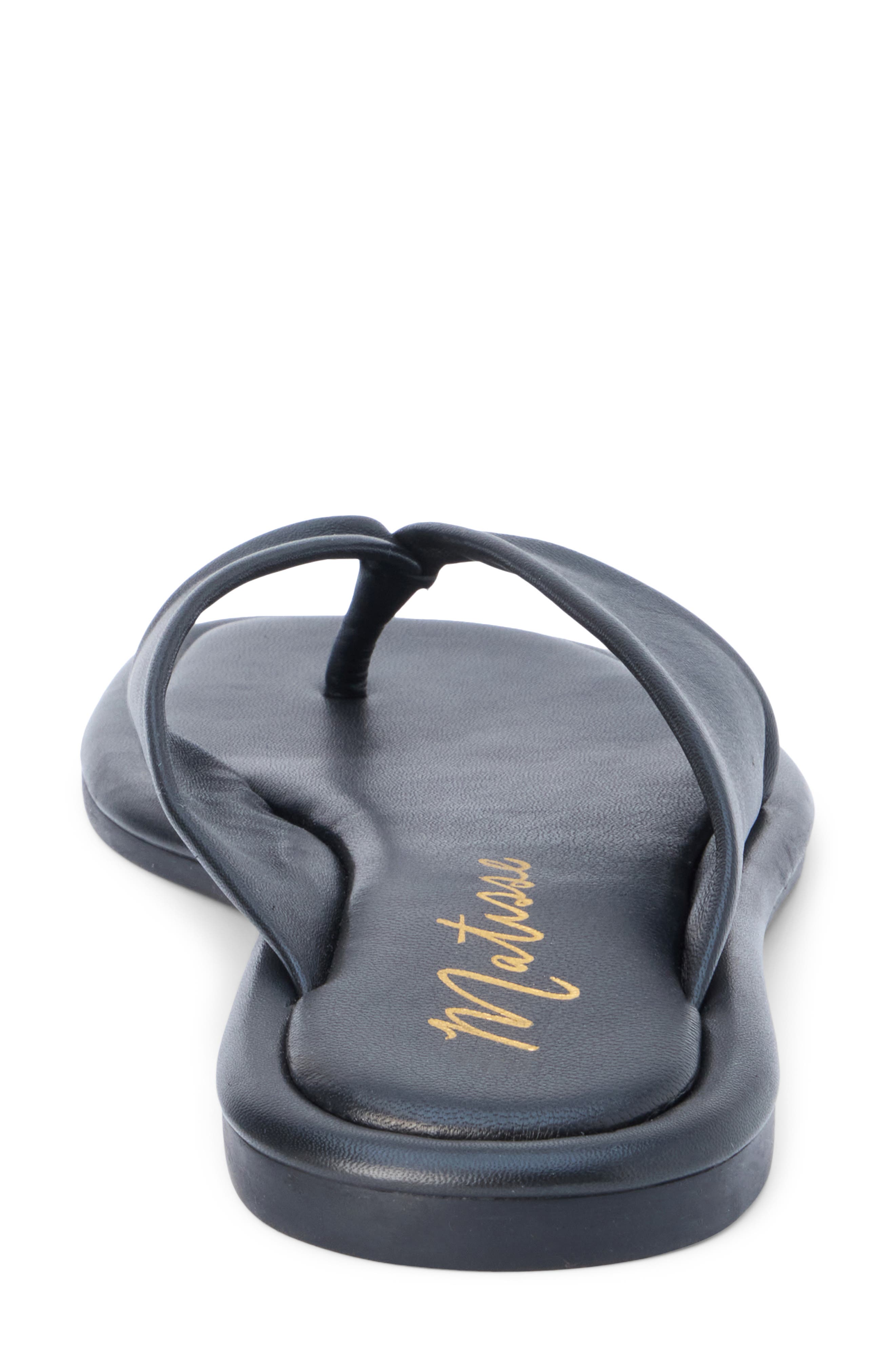 Matisse Mirage Flip Flop, Alternate, color, Black Leather