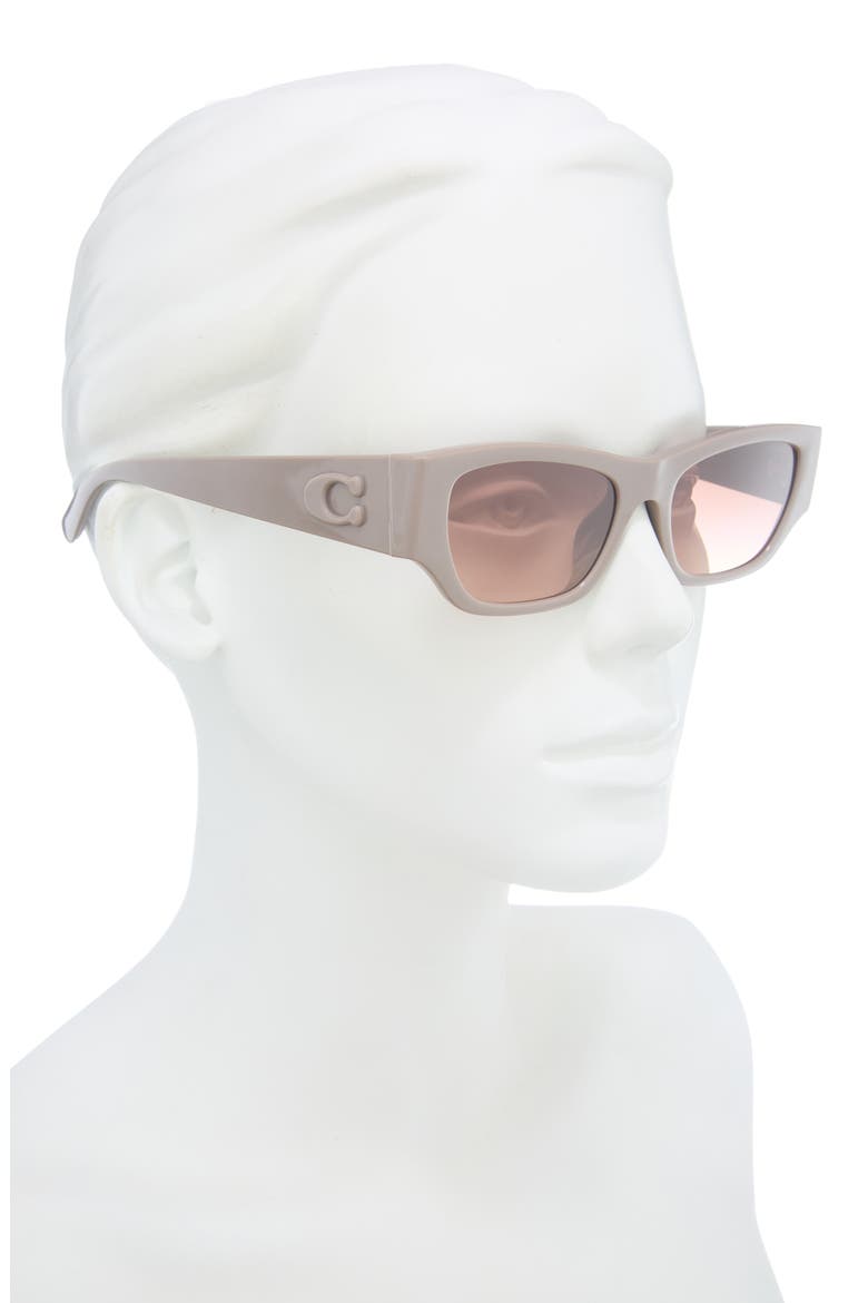 55mm Cat Eye Sunglasses, Alternate, color, LIGHT BROWN / BROWN PEACH