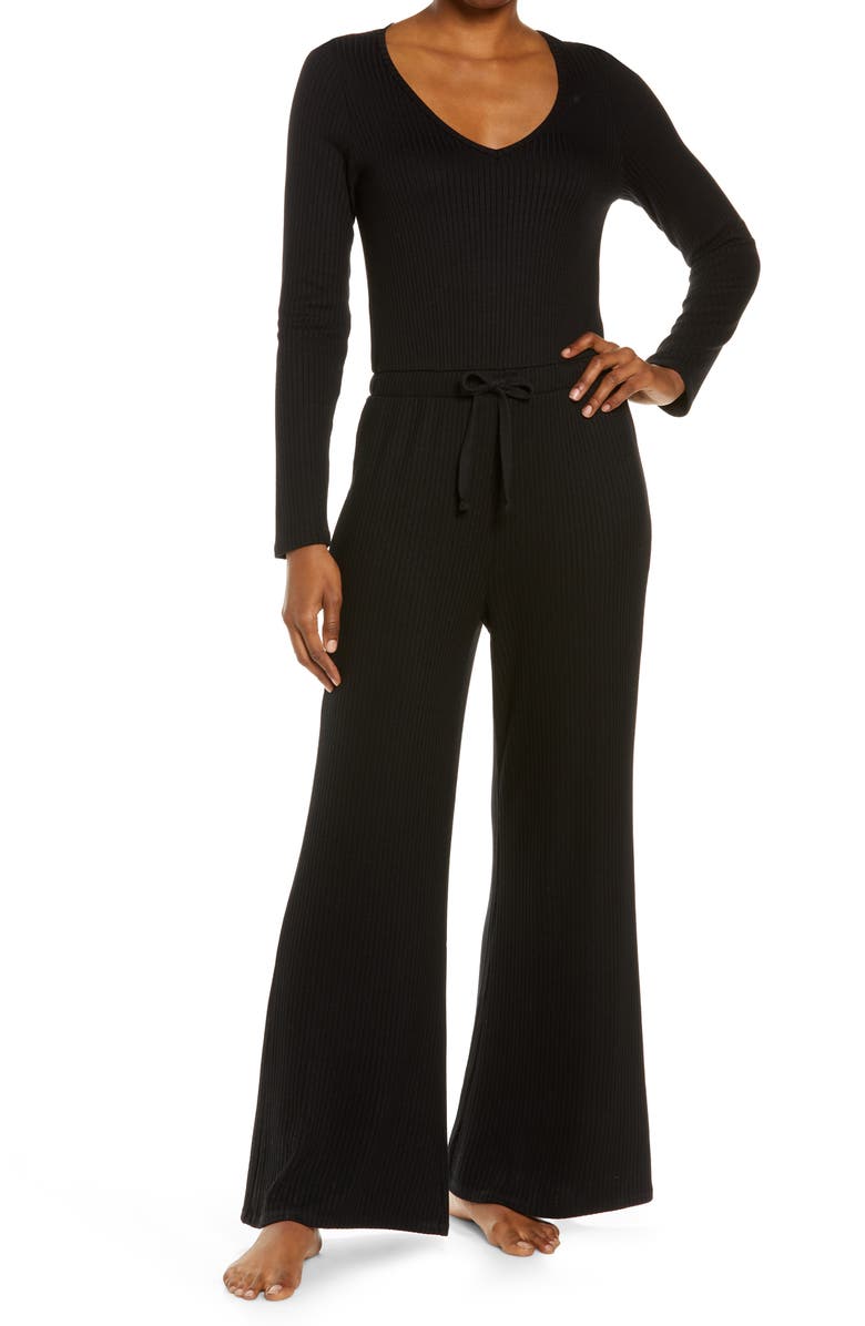 Beyond Yoga So Chic Luxe Knit Long Sleeve Jumpsuit, Main, color,