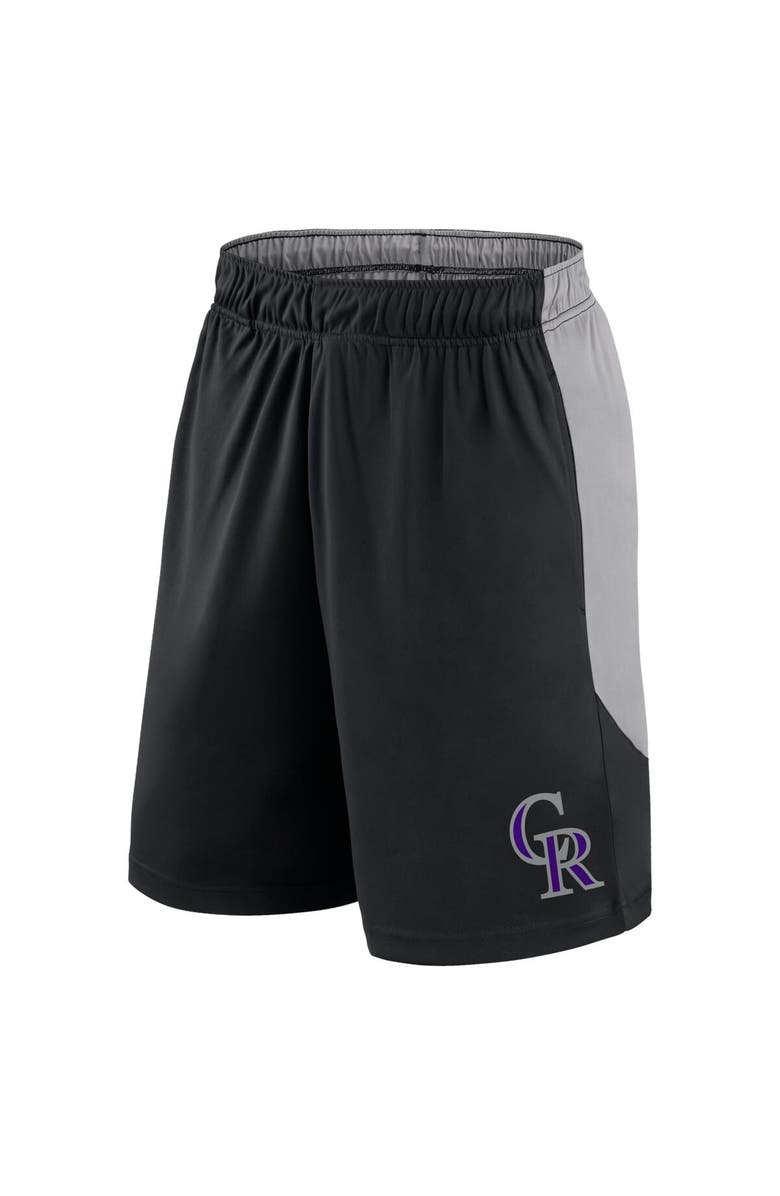 FANATICS Men's Fanatics Black/Gray Colorado Rockies Go Hard Shorts, Alternate, color, 