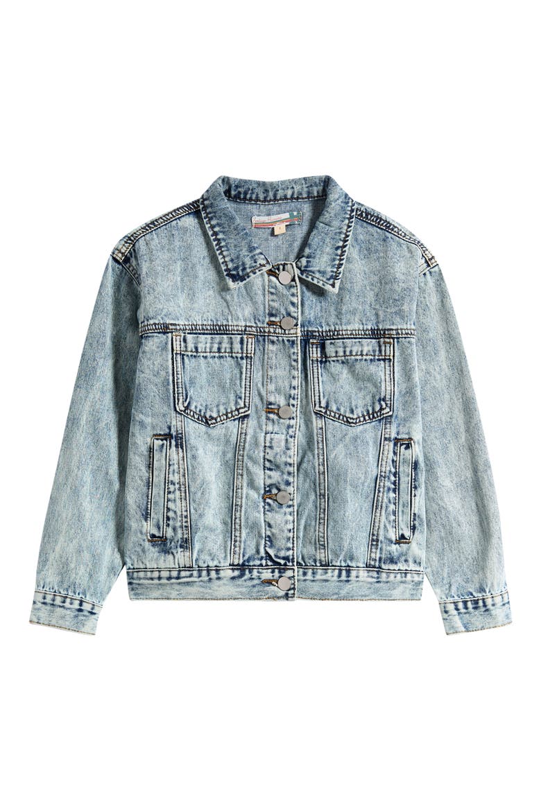 Kids' Denim Jacket, Main, color, DENIM WASHED