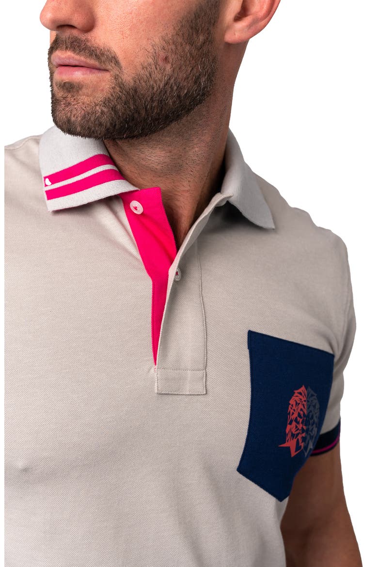 Mozartclasstip Button-Down Polo, Alternate, color, GREY