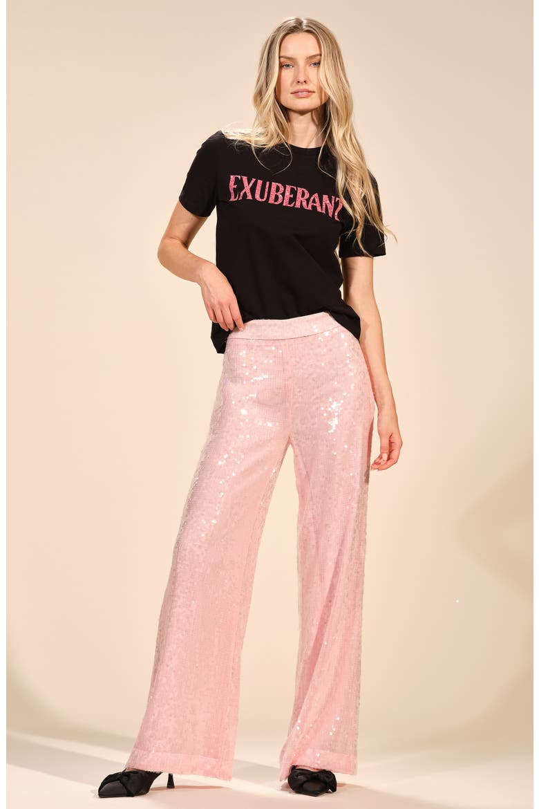 Sequin Wide Leg Pants, Alternate, color, ORCHID PINK