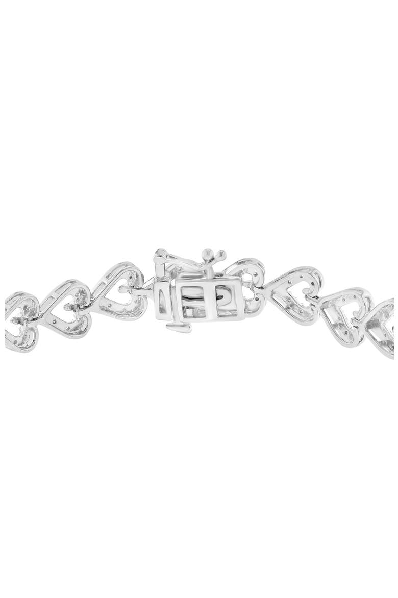 Diamond Heart Chain Bracelet, Alternate, color, WHITE