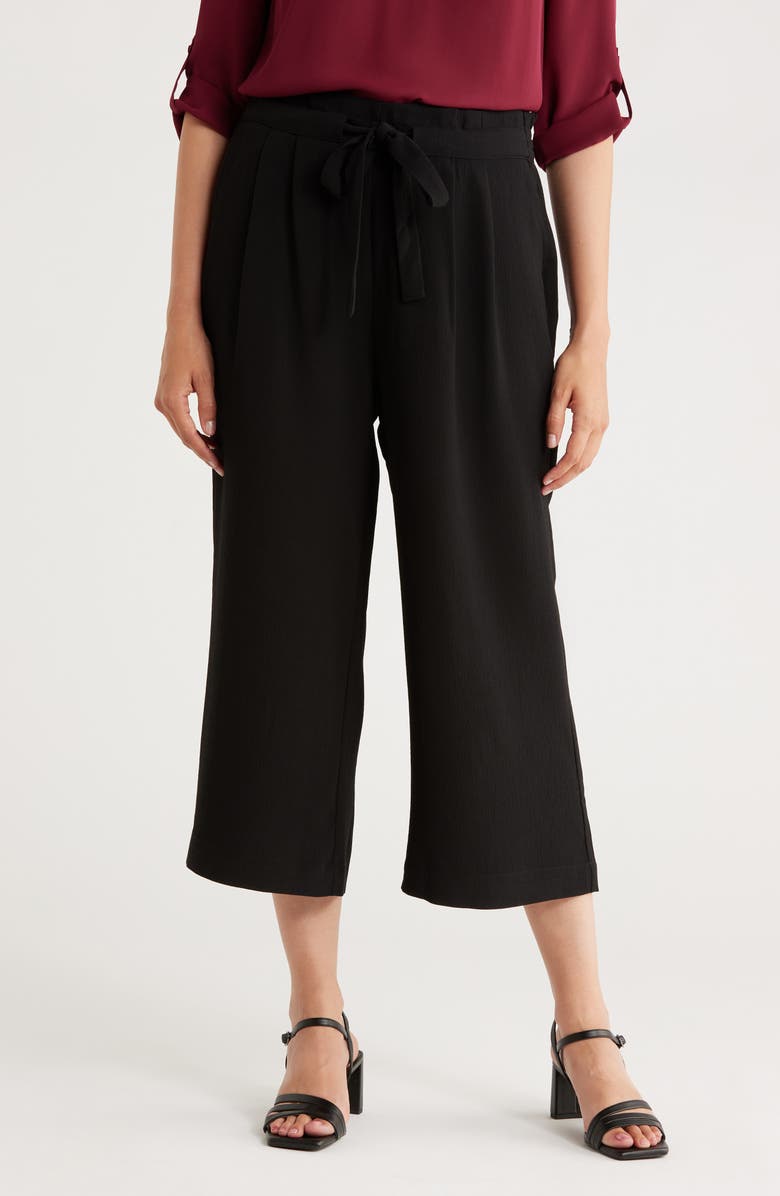 DR2 by Daniel Rainn Paperbag Waist Pants, Main, color, Black