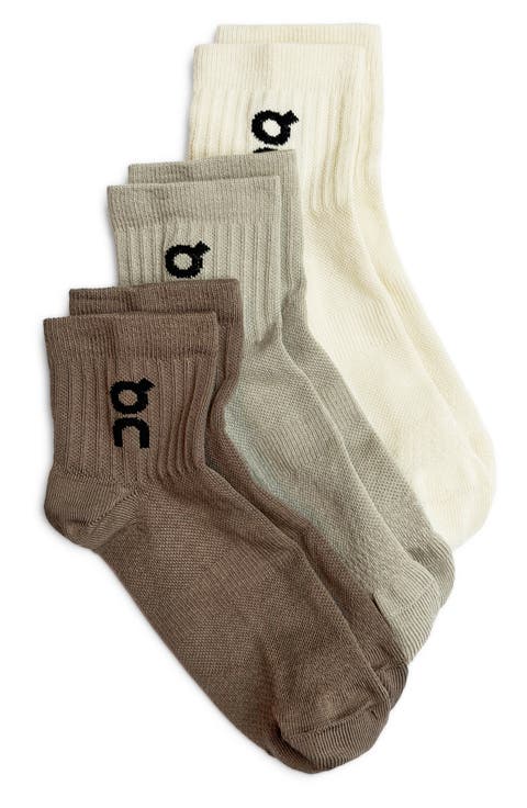 Assorted 3-Pack Logo Quarter Socks