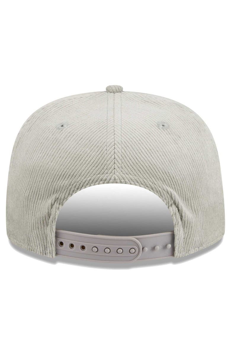 New Era Men's New Era Gray Chicago Bulls The Golfer Corduroy 9FIFTY Snapback Hat, Alternate, color,